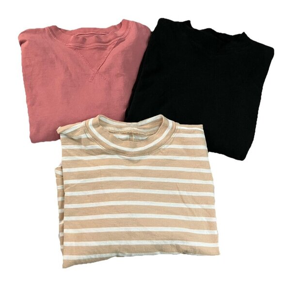 Aerie Tops - Aerie John Galt Shirt Bundle Womens XS Cropped Long Sleeve Basics Lot of 3